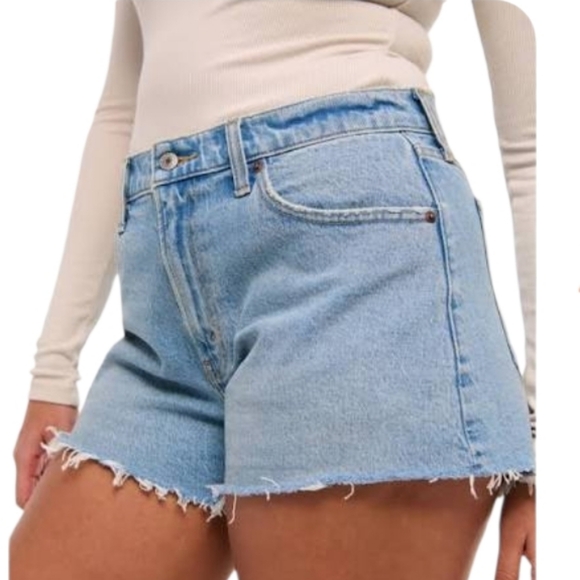 Abercrombie & Fitch Pants - Abercrombie & Fitch Light Blue Denim Jean Shorts